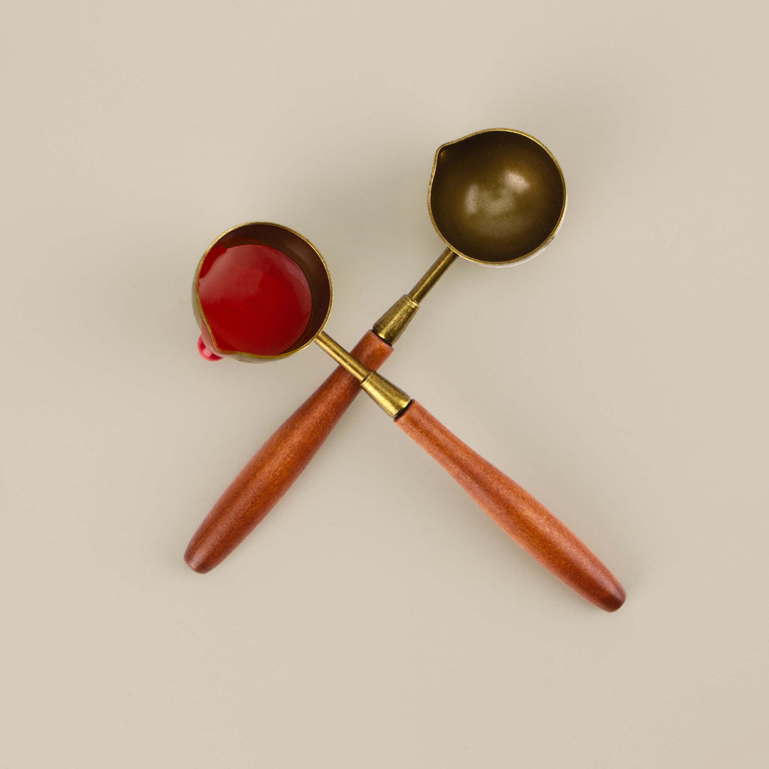 Melting Spoon - Spout and Wooden Handle