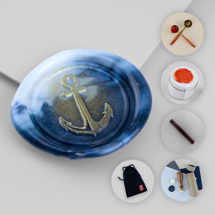 Gift Set with Wax Seal Stamp - Anchor