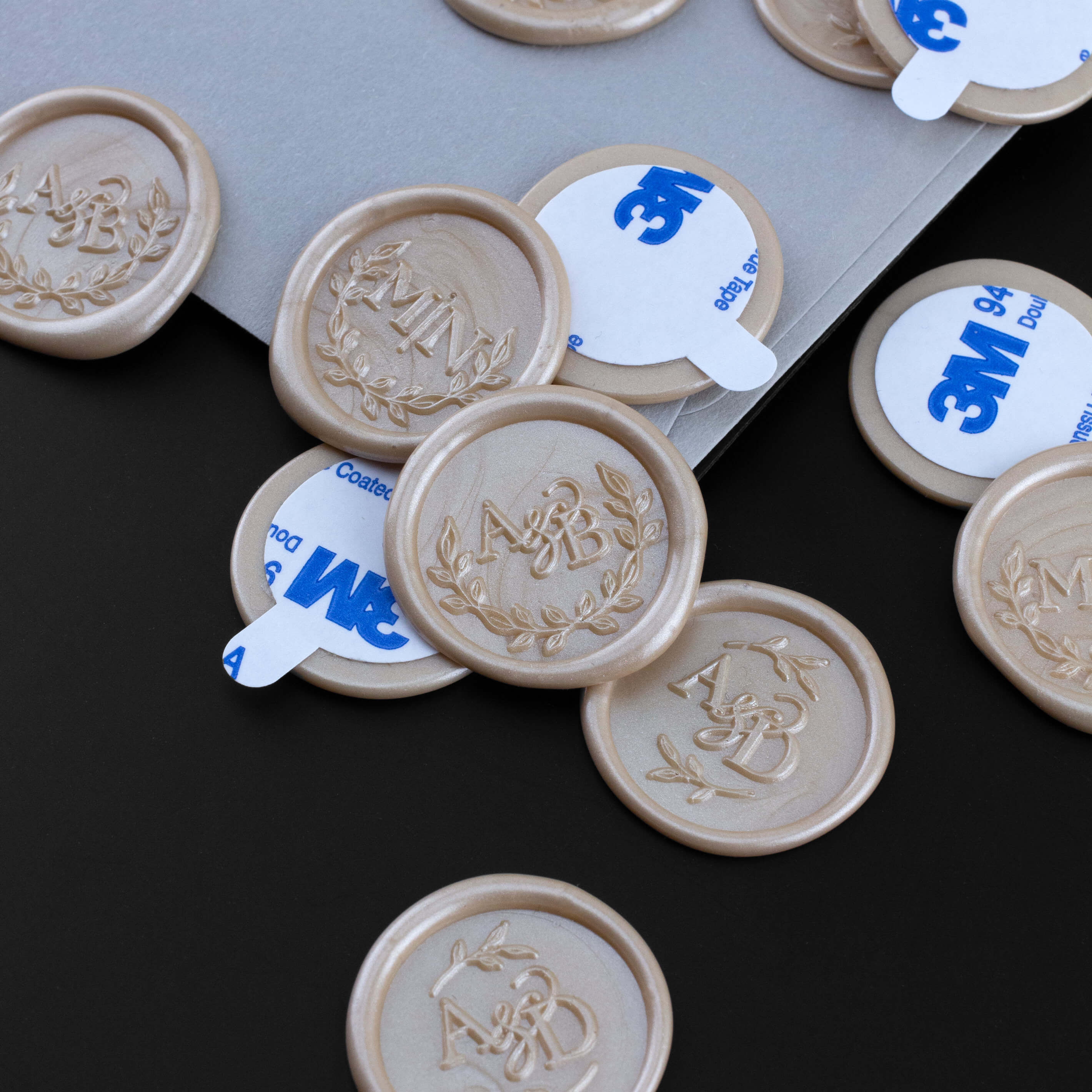 Wax Seal Stickers Botanic Monogram Kustom Haus